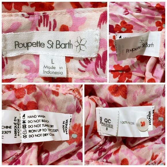 NWT Poupette St Barth Mini Dress, Felicia Floal Mini Dress, Pink Daffodil - Picture 12 of 15